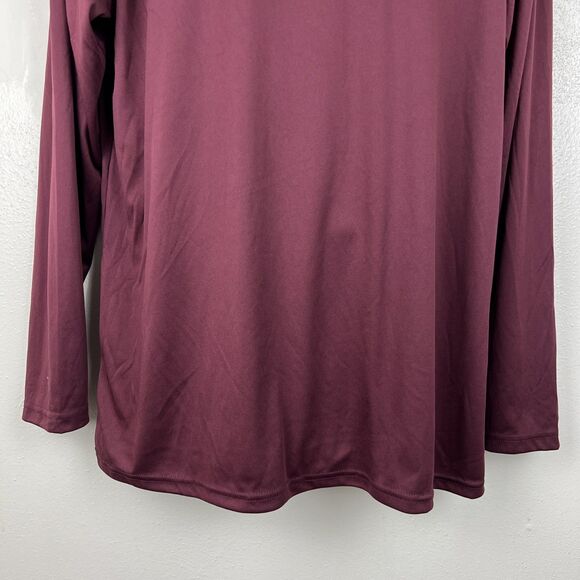 BAW Long Sleeve Shirt Men XL Burgundy Dry Fit Athletic Performance Xtreme-Tek - Picture 6 of 11